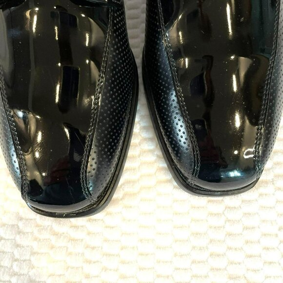 Barclay Shoe Co Jazz Oxford Men's After Six Black Patent Tuxedo Shoes Size 9.5 W - Picture 5 of 12